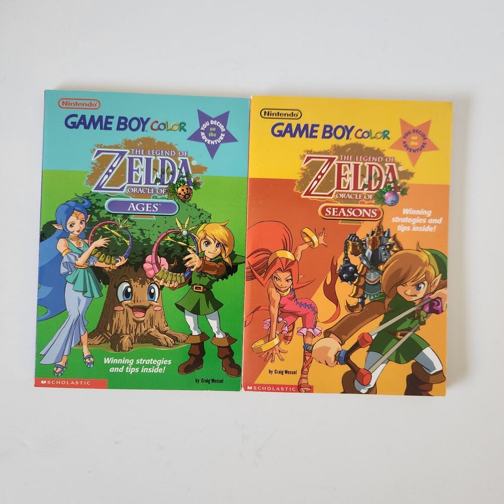 Game Boy Color #2 #3 Legend of Zelda Oracle of Seasons Ages CYOA Books Nintendo